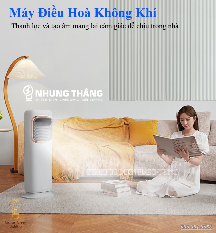 Quạt Điều Hòa 2 Chiều Nóng Lạnh Nontaus LNS-C-89 - Dùng Cả Mùa Hè và Mùa Đông  - Điều Khiển Từ Xa - Hẹn Giờ Tắt - CÓ VIDEO