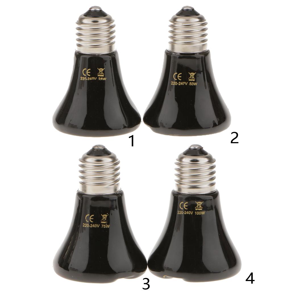 2xInfrared Ceramic Emitter Heat Light Bulb Lamp for Reptile Pet Brooder 50W