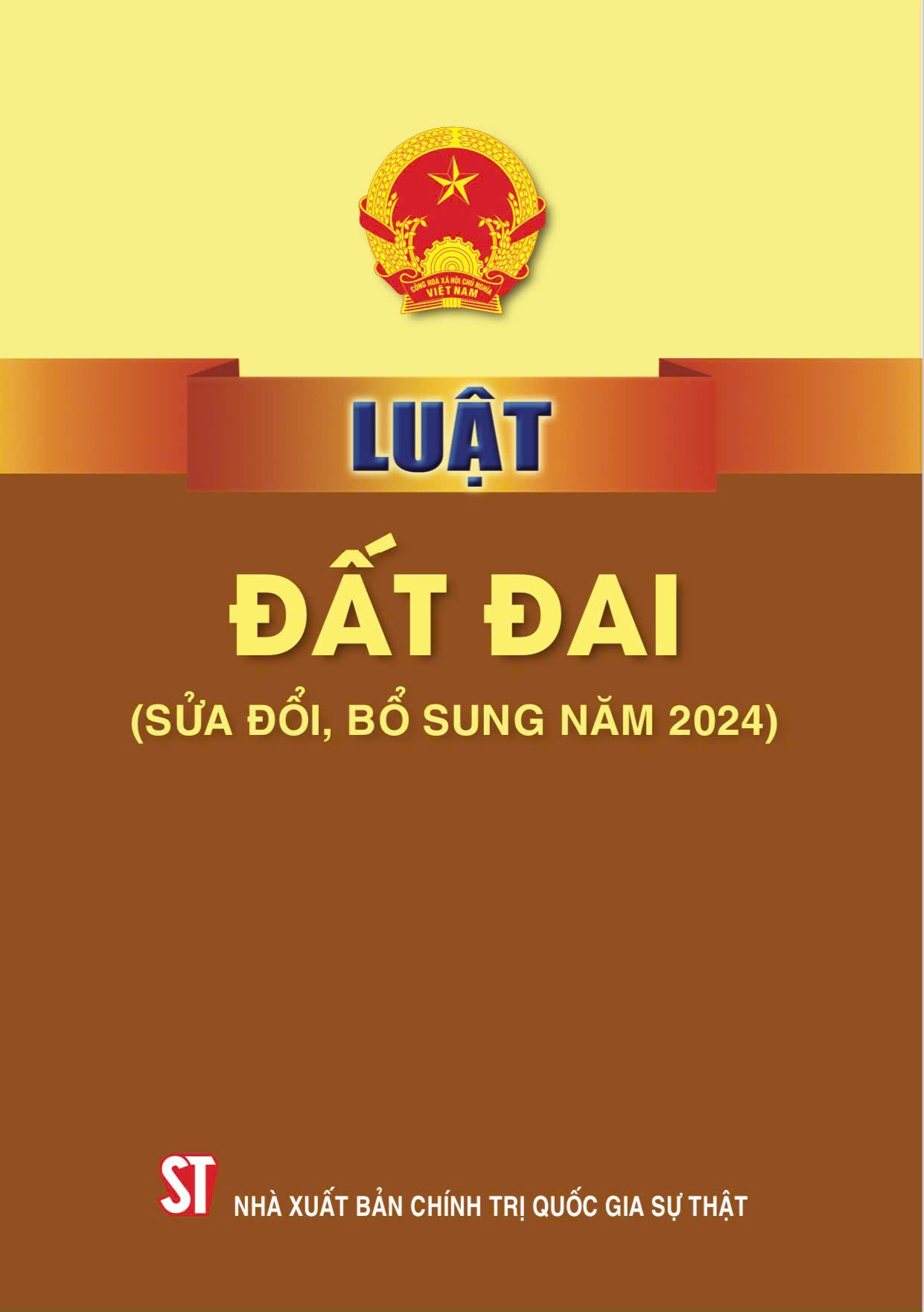 Luật đất đai ( sửa đổi, bổ sung năm 2024) - bản in 2024