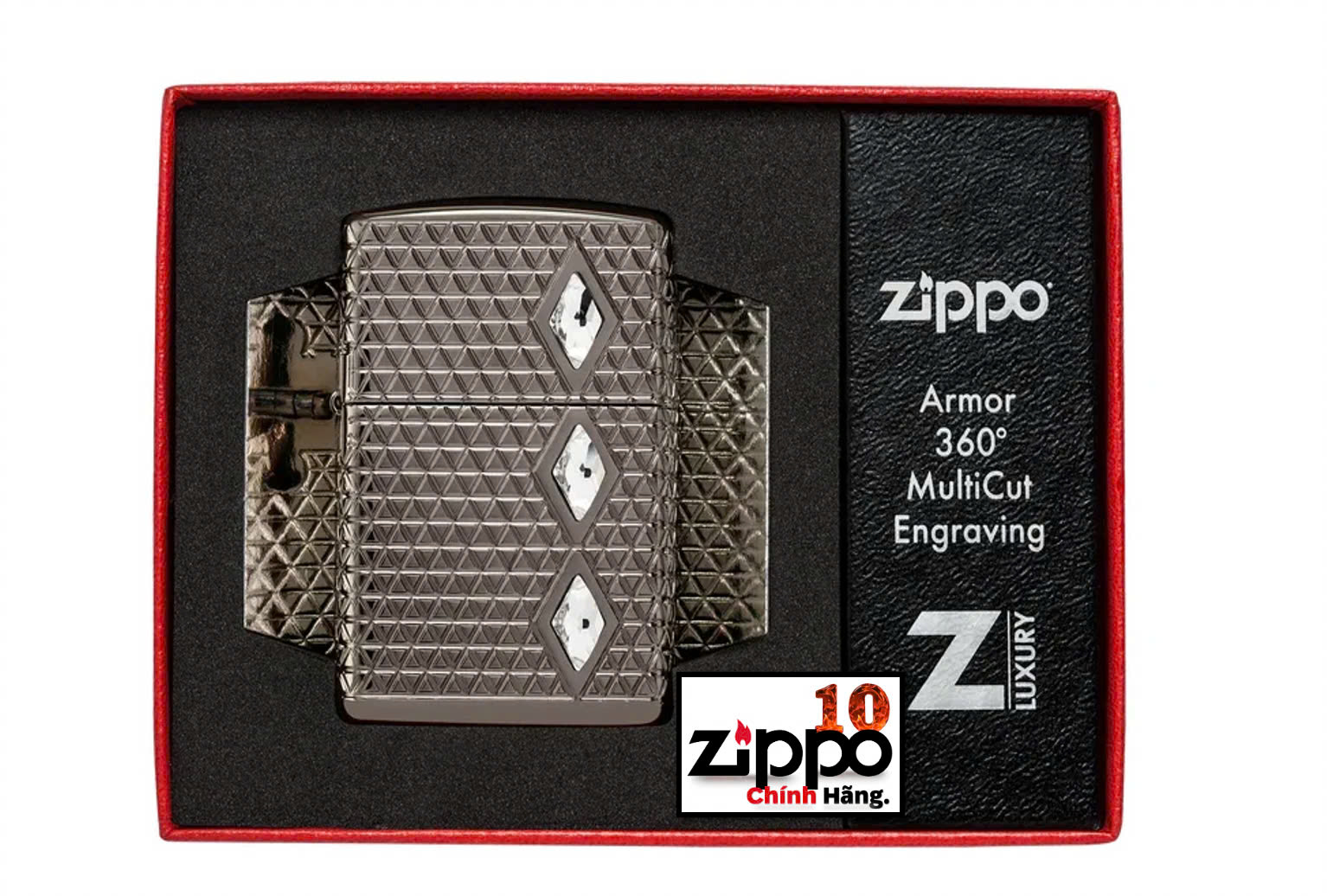 Bật lửa Zippo 46316 Diamond Pattern Design - Chính hãng 100%