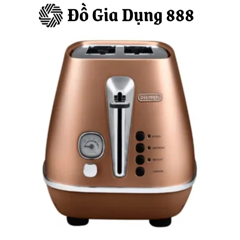 Máy Nướng Bánh Mì Distinta Delonghi CTI 2103.CP (900W) - Đồng - Hàng Chính Hãng