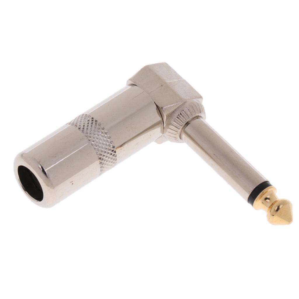 10 Pieces X6.35mm 3-pole Microphone Jack Male Plug Repair Replacement Solder Adapter