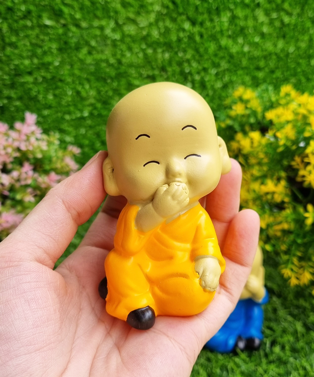 Bộ 03 chú tiểu Tam Không 8cm áo màu sinh động