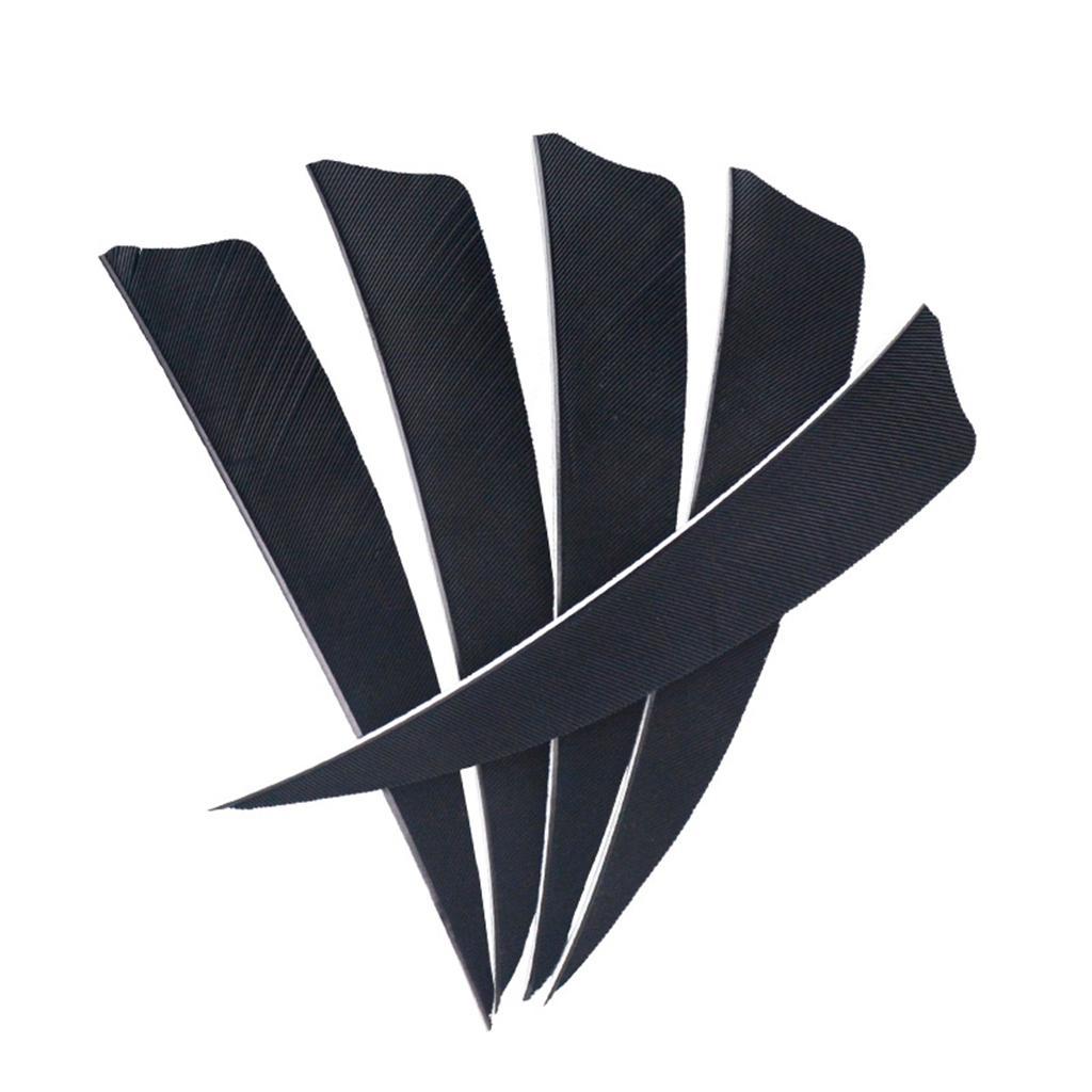 12Pcs Shield Shape Turkey Feather Arrow Archery Hunting Fletching For DIY Vanes