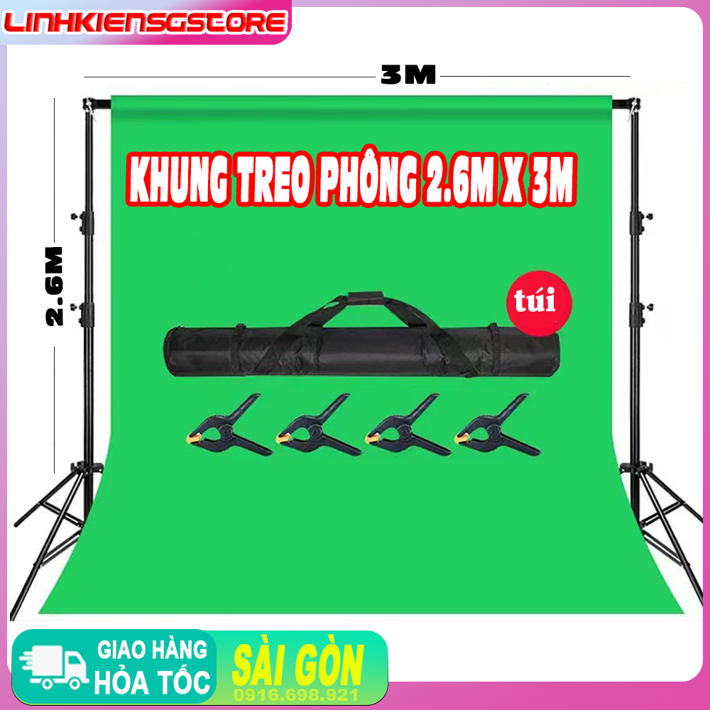 Khung treo phông di động 2,6m x 3m Khung Treo Vải Nền Chụp Ảnh Lookbook - Giá Tiki khuyến mãi: 599,000đ - Mua ngay! - Tư vấn mua sắm & tiêu dùng Khung treo phông di động 2,6m x 3m Khung Treo Vải Nền Chụp Ảnh Lookbook - Giá Tiki khuyến mãi: 599,000đ - Mua ngay! - Tư vấn mua sắm & tiêu dùng