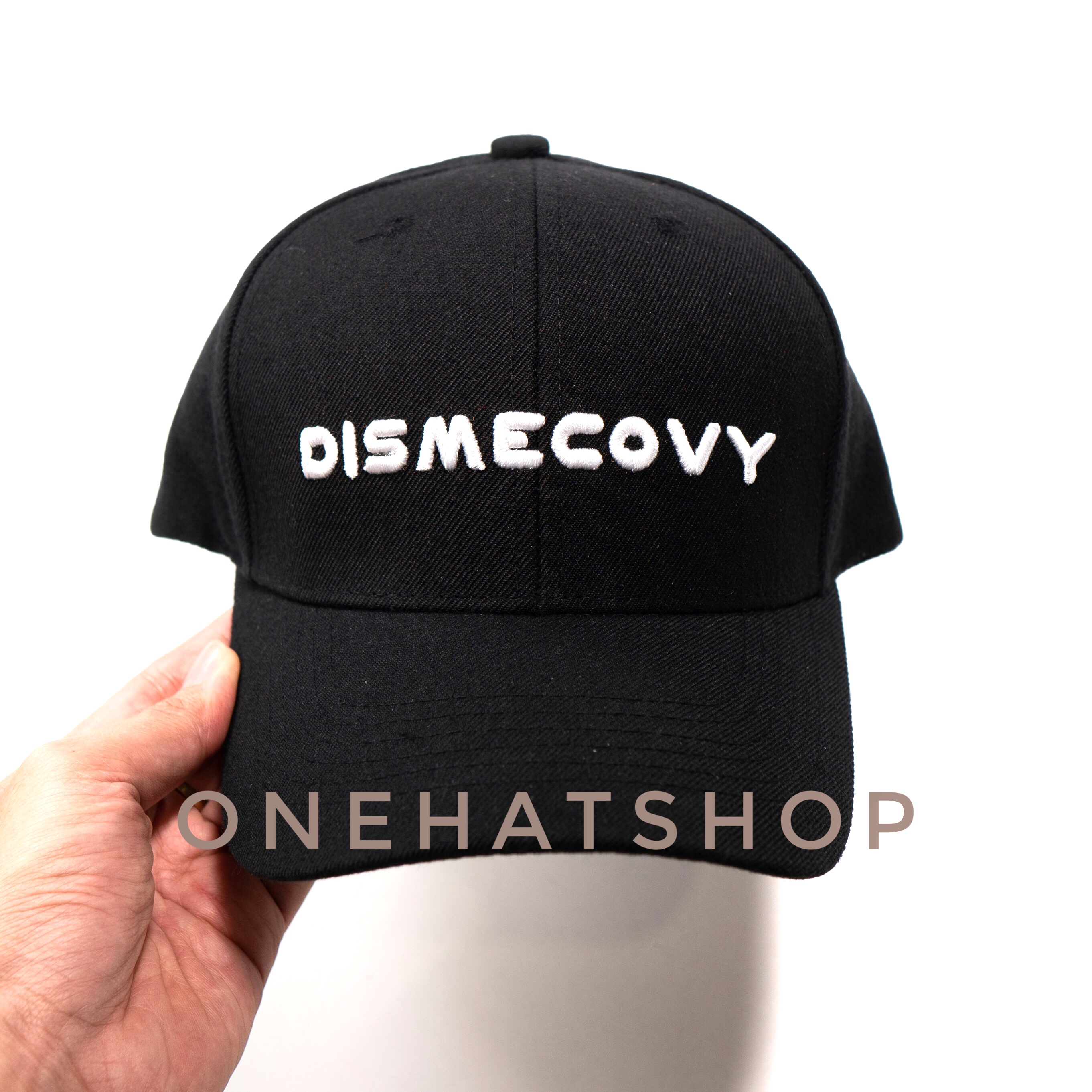 Nón lưỡi trai baseball cap logo Dismecovy quai khoá đen Brand One Hat