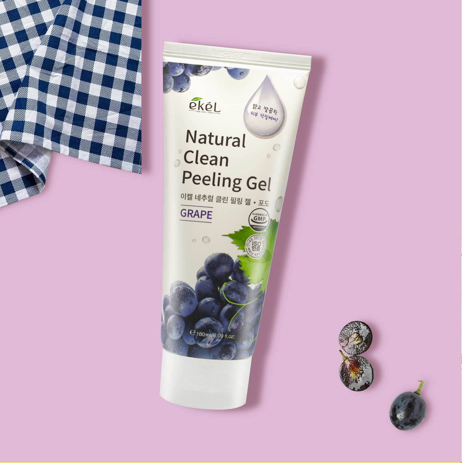 Tẩy tế bào chết nho Ekel natural clean peeling gel grape 180ml