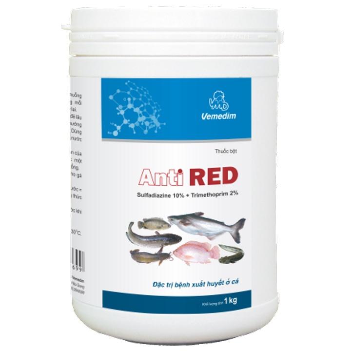Anti red cá - Dùng cho cá nuôi nước ngọt bị nhiễm khuẩn đốm đỏ, sưng đỏ, gói 50gr