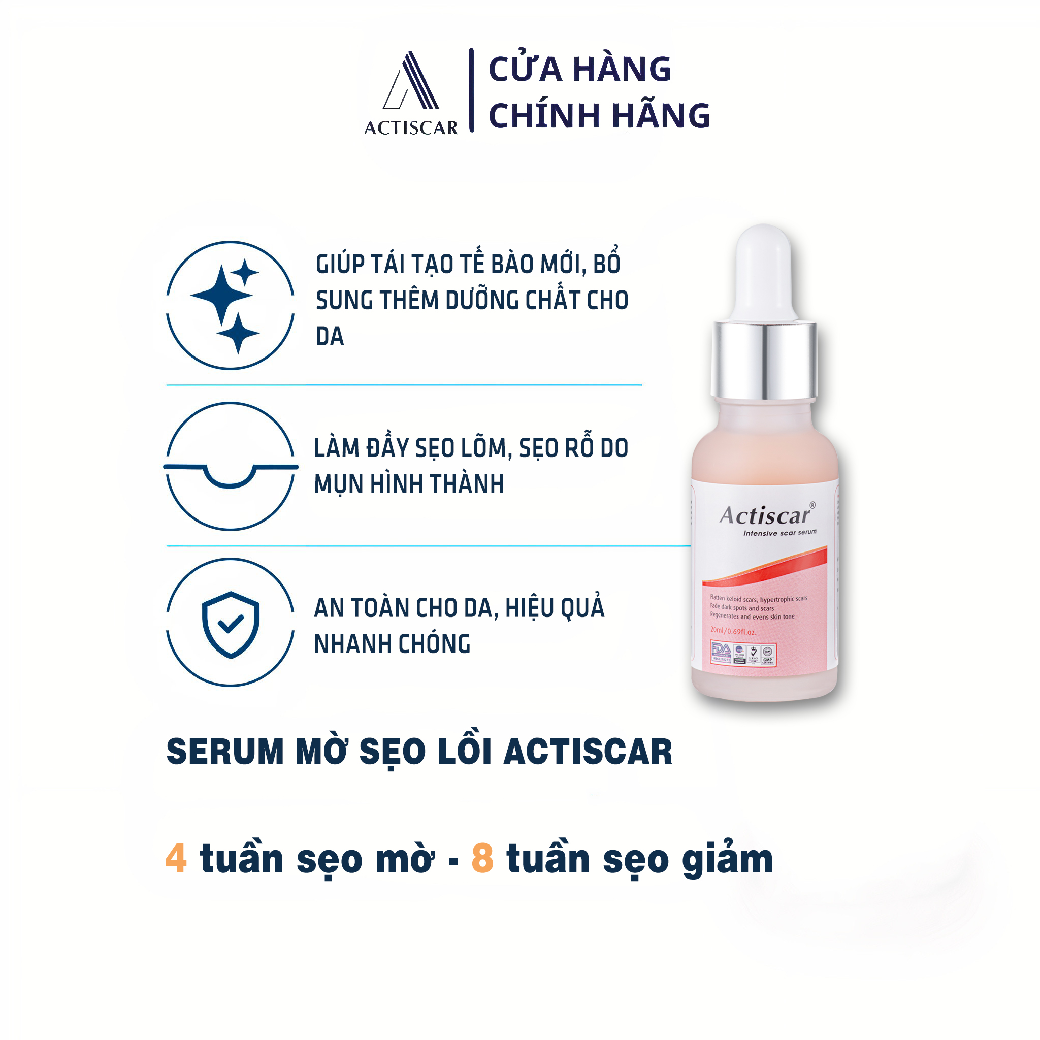 Serum Xóa Sẹo Lồi, Sẹo Phì Đại Actiscar 20ml