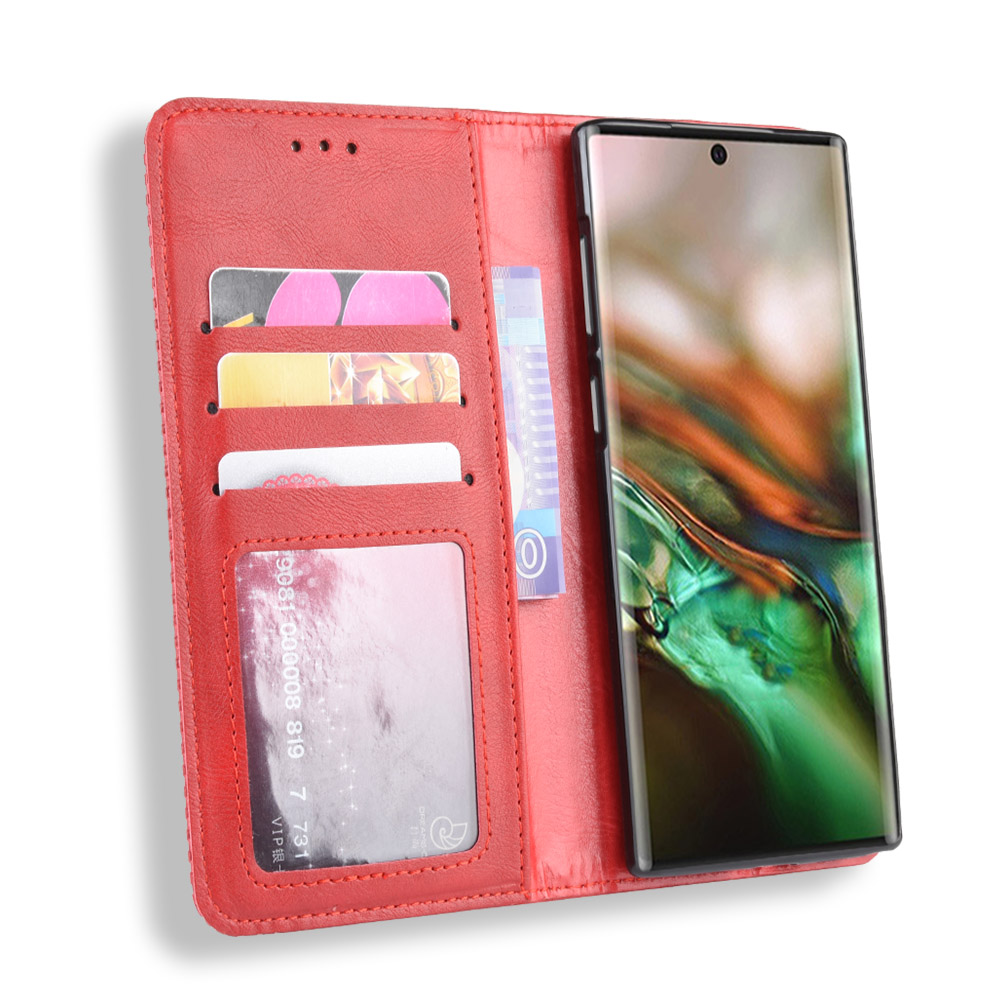 Bao da dạng ví, nam châm dành cho Samsung Galaxy Note 10 Luxury Leather Case - Hàng nhập khẩu