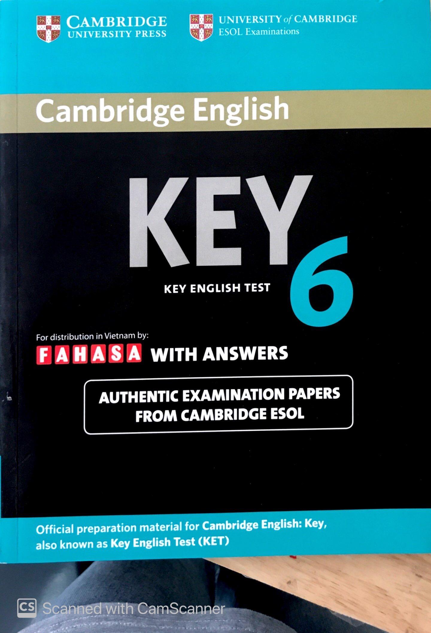 Hình ảnh Cambridge English KEY - Key English Test 6 with Answers