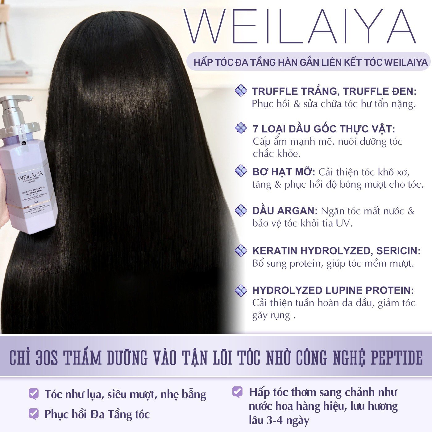 Minisize Dầu hấp phục hồi liên kết tóc Weilaiya