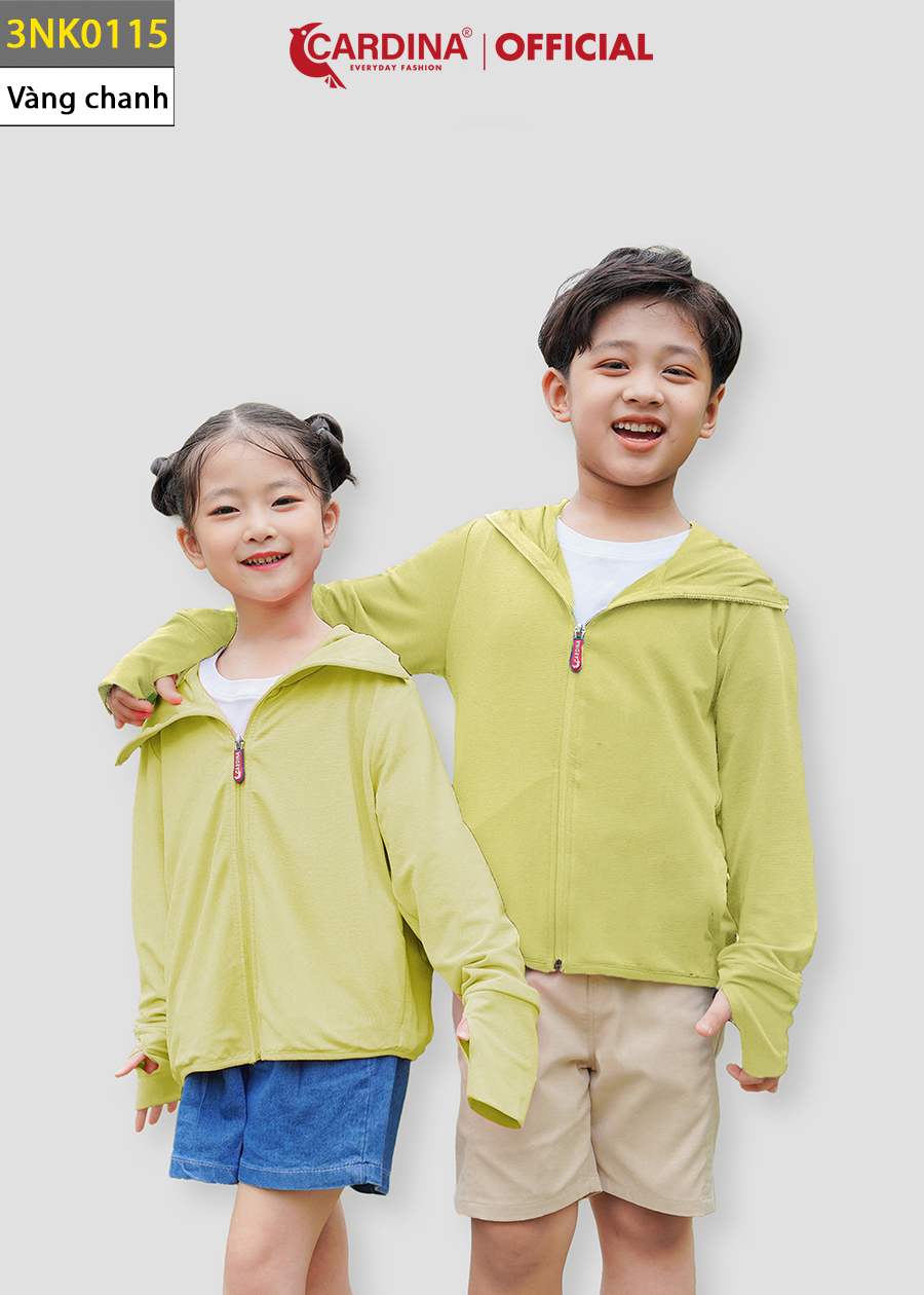 Áo Chống Nắng Trẻ Em CARDINA 1 Lớp Chất Thun Lạnh  Aircool Nhật Bản Cao Cấp Chống Tia UV 3NK01