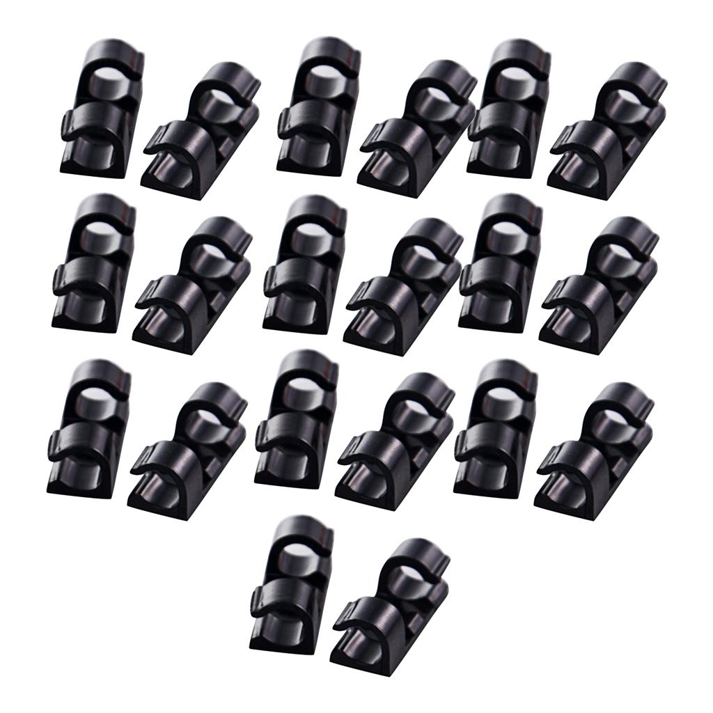 Mount Clip Wire Electrical Cable Clamp Holders Plastic Self-Adhesive 20pcs