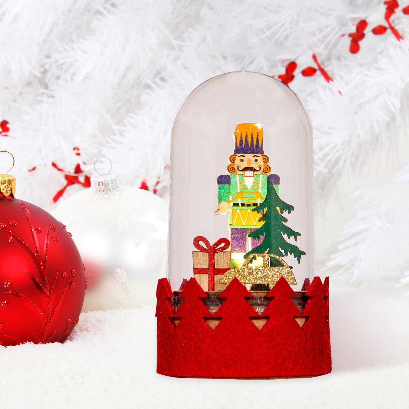 Christmas Lantern Lamp Night Light Ornament for Table Living Room Decor Santa