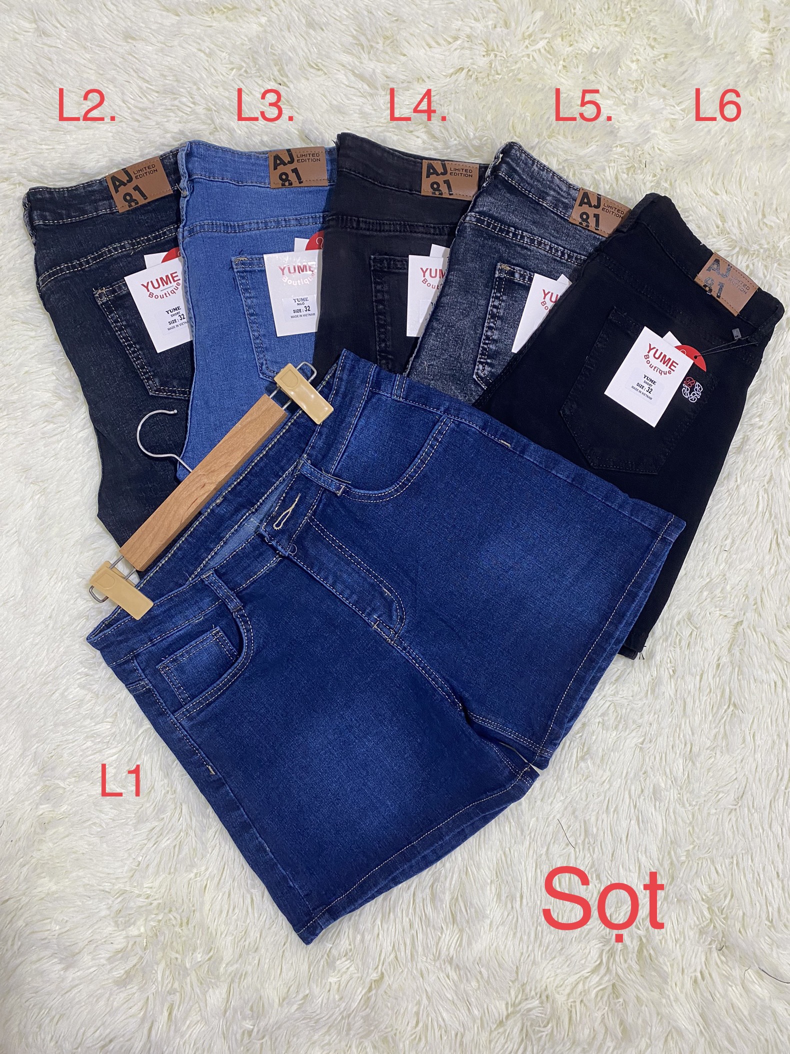 Quần Sọt jean nữ cao cấp có size 26-44 . Vải dày và co giãn. YUME JEAN BIGSIZE