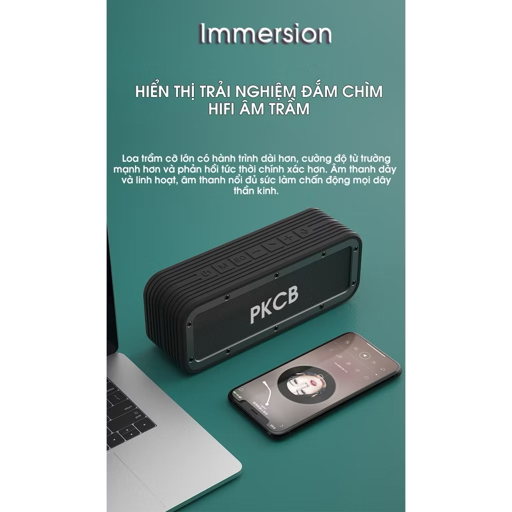 Loa Bluetooth speaker Loa di động chip DPS khuyếch đại âm thanh công suất lớn 50W Kết nối TWS lên 100W  Hàng Chính Hãng