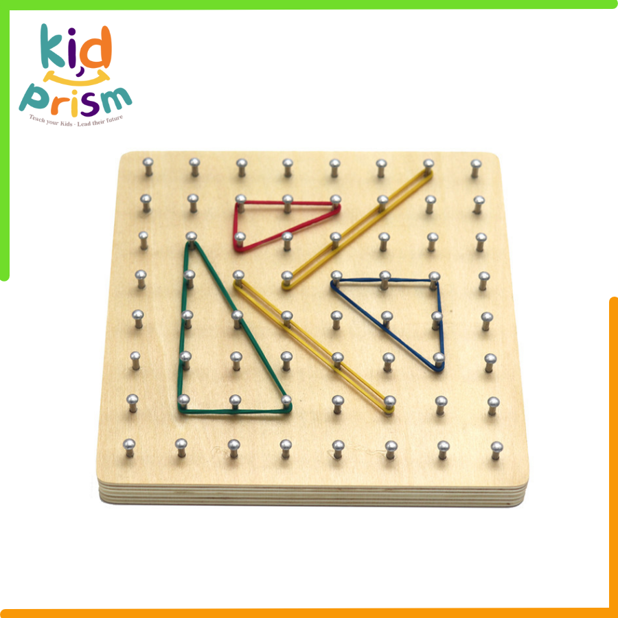 Giáo cụ toán học Geoboard giúp bé phát triển trí thông minh hình học và sự sáng tạo (Đồ chơi giáo dục)