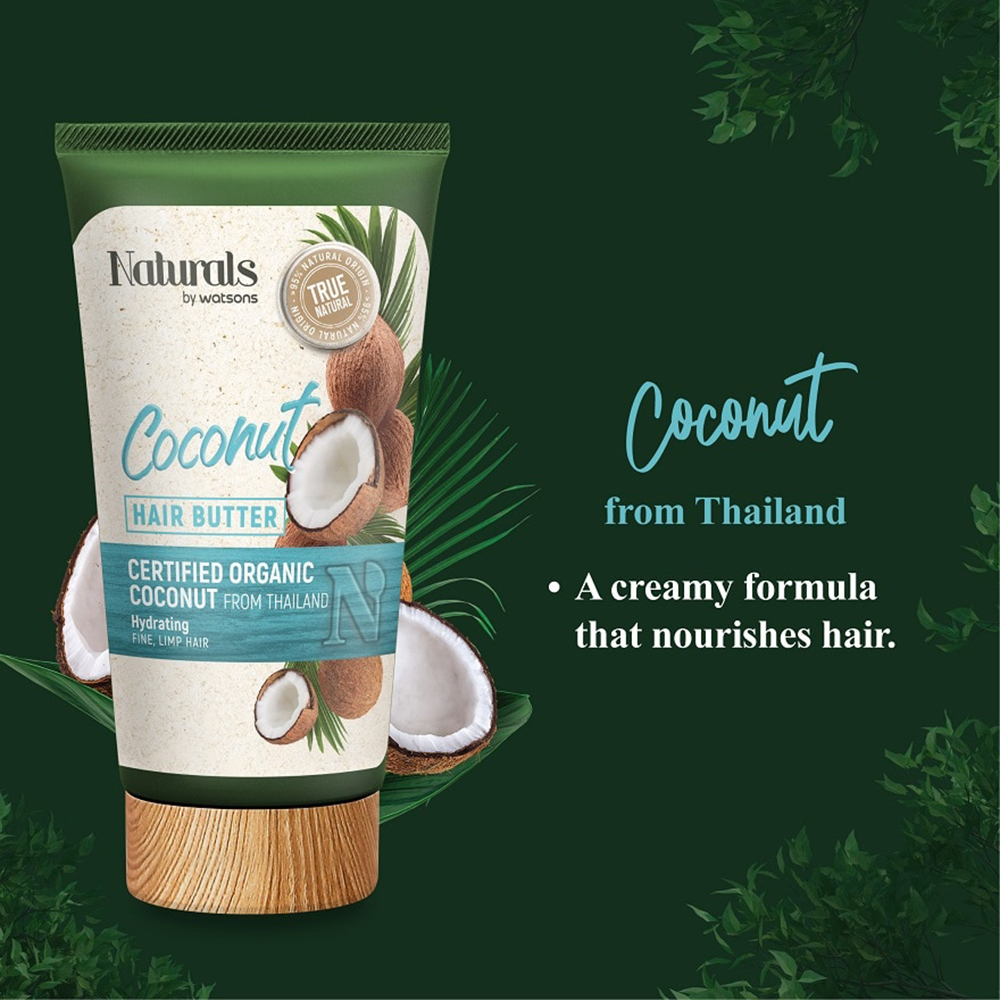 Kem Ủ Tóc Naturals By Watsons Coconut Hair Butter Chiết Xuất Dừa Và Bơ Hạt Mỡ 150ml