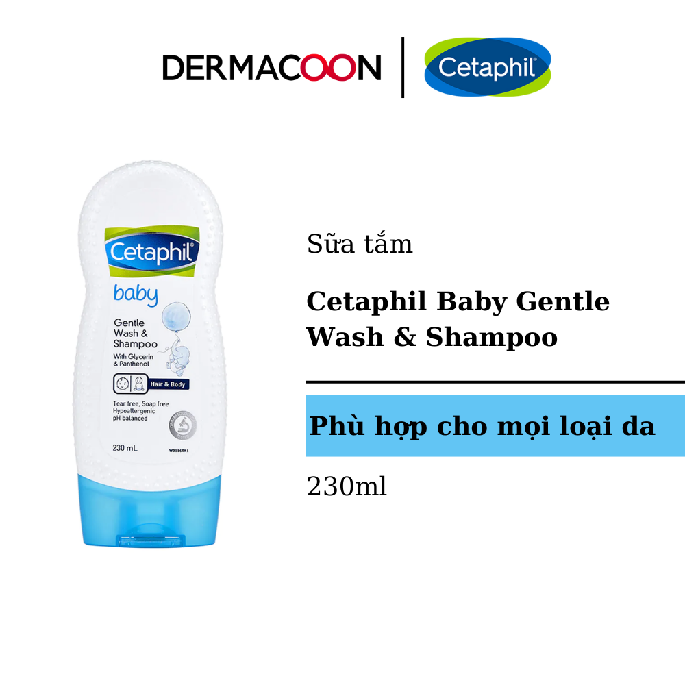 Sữa Tắm Gội Dịu Lành Cho Bé Cetaphil Baby Gentle Wash &amp; Shampoo 230ml