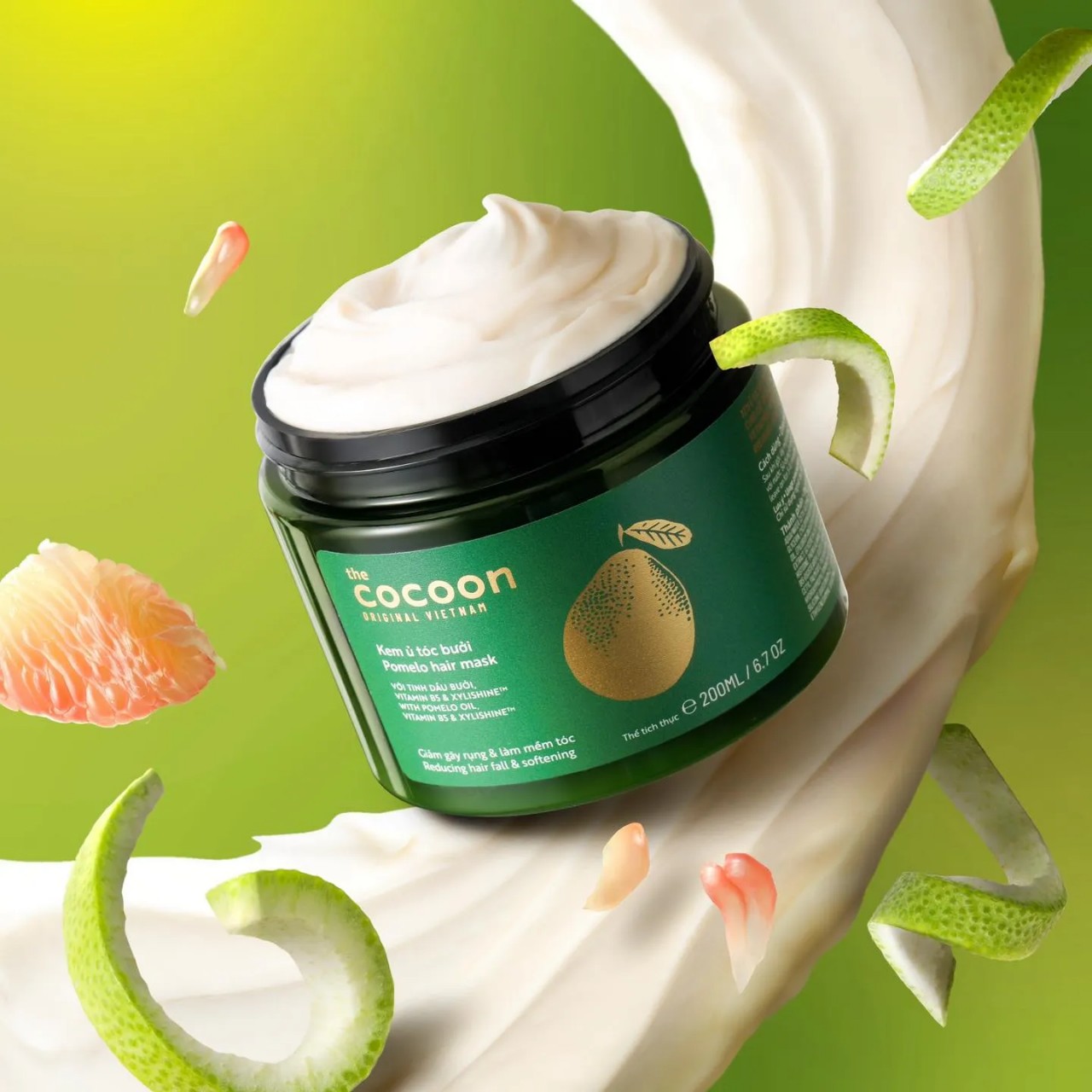 Kem ủ tóc bưởi Cocoon giảm gãy rụng, làm mềm tóc 200ml thuần chay