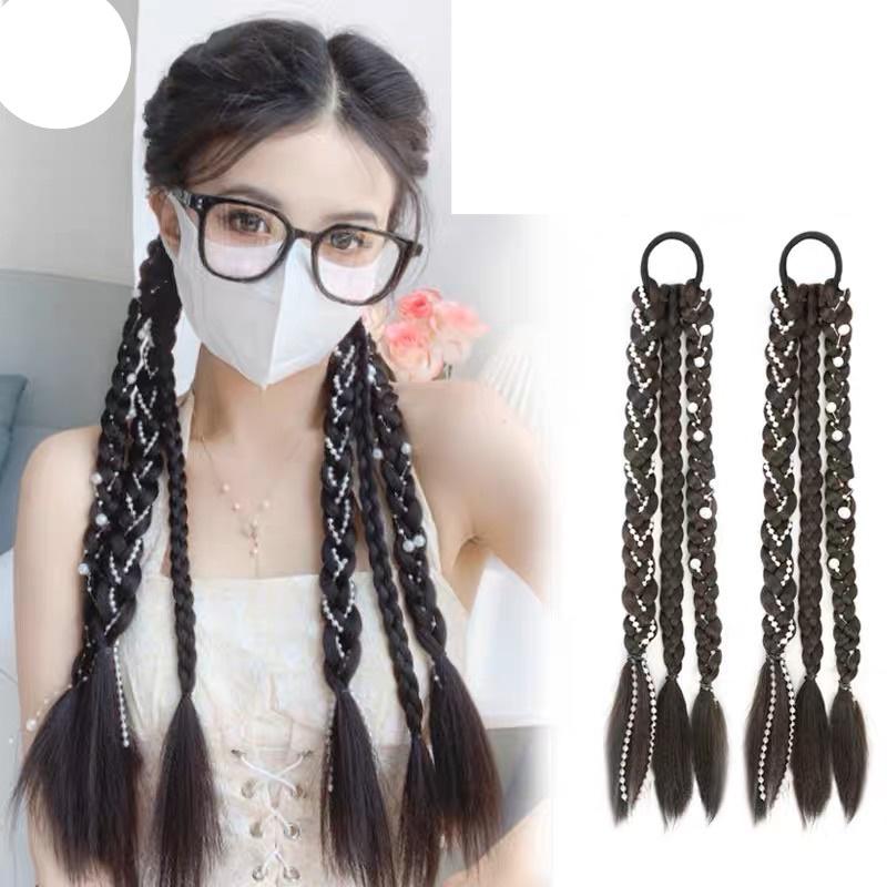 Tóc giả con rết đính hạt phong cách hàn quốc - Maben