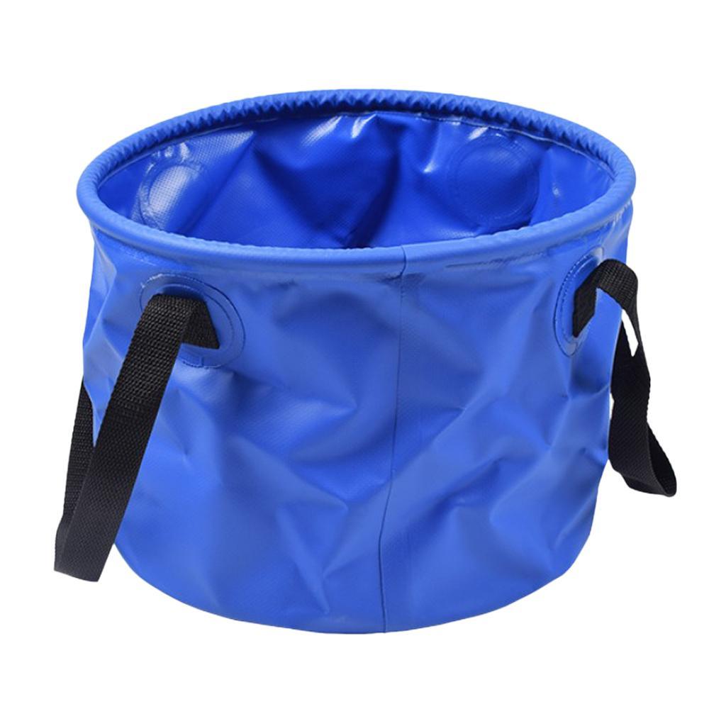 PVC Collapsible Fishing Bucket Outdoor Camping Fish Water Bucket 10L