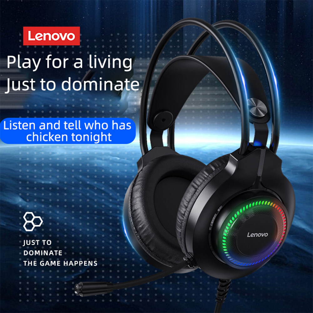 TAI NGHE CHOÀNG ĐẦU G20 ĐEN LED LENOVO - Hàng Chính Hãng