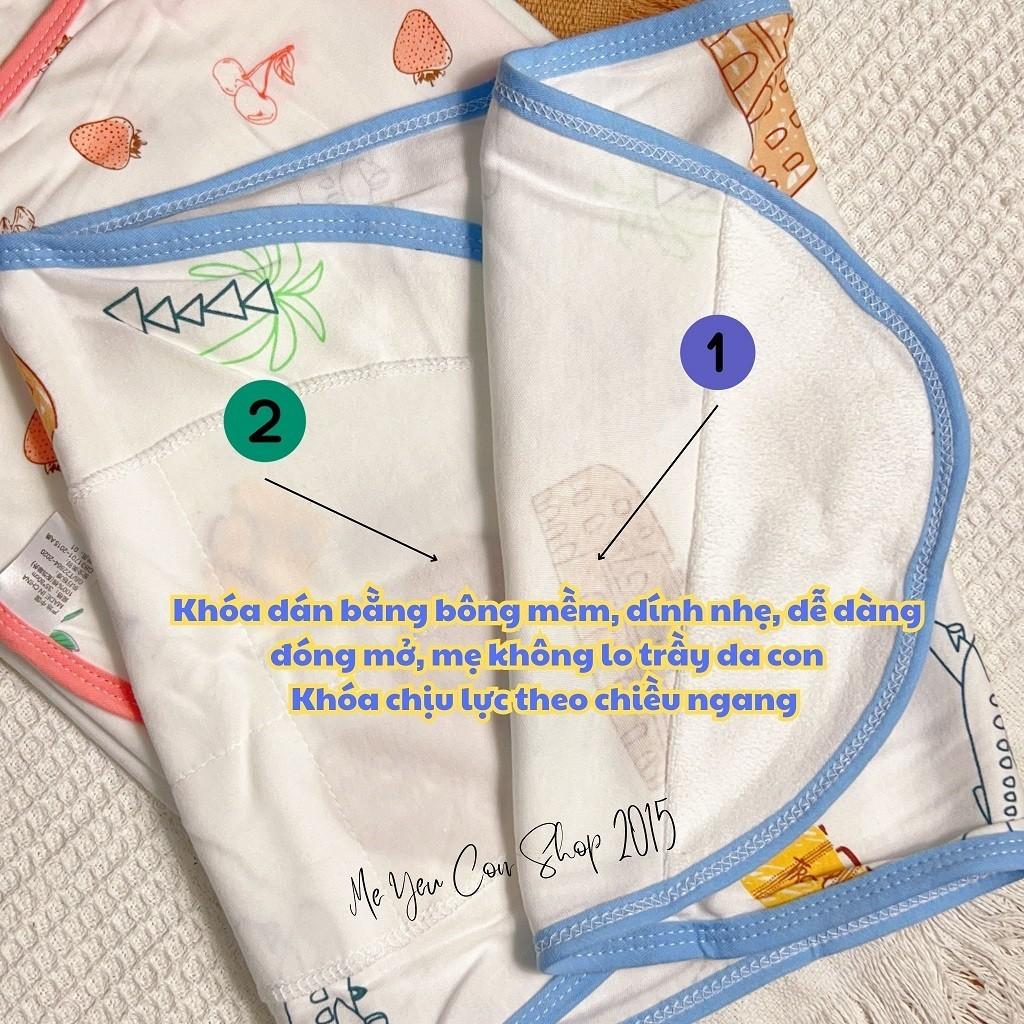 Khăn quấn bé sơ sinh chống giật mình, vải cotton mềm mại loại mỏng, dùng làm ủ quấn tay cho bé, quấn chũn mùa hè