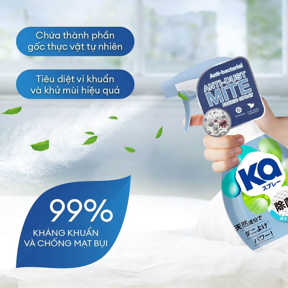 Xịt thơm vải chống mạt bụi KA
