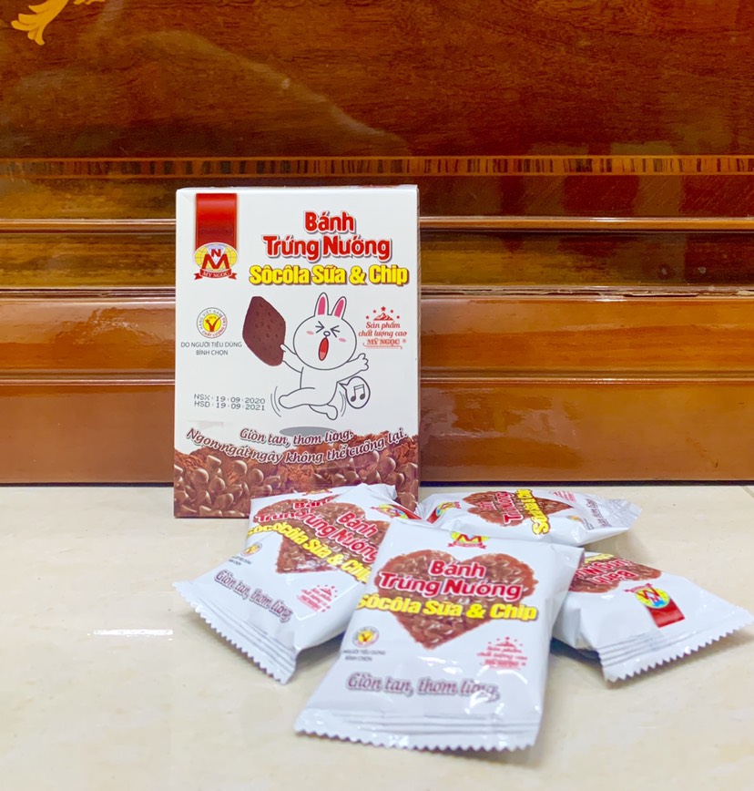 45g Bánh trứng nướng SÔCÔLA sữa &amp; chip MỸ NGỌC