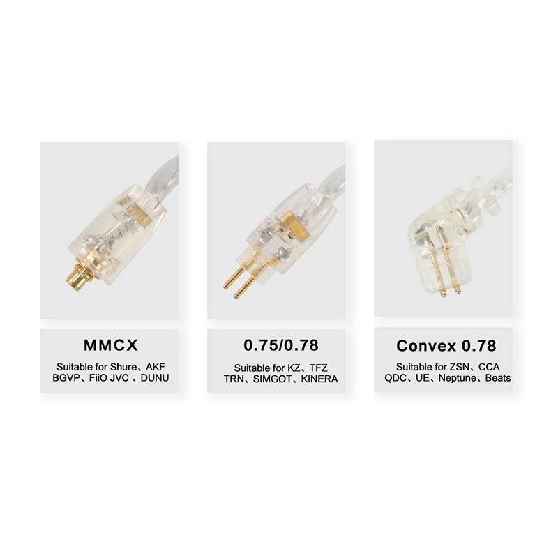 Dây Cáp JCALLY PJ2 Mạ Đồng 5N Không Oxy Kèm Micro Cho ESX ZS10 ZST ZSN EDX Pro