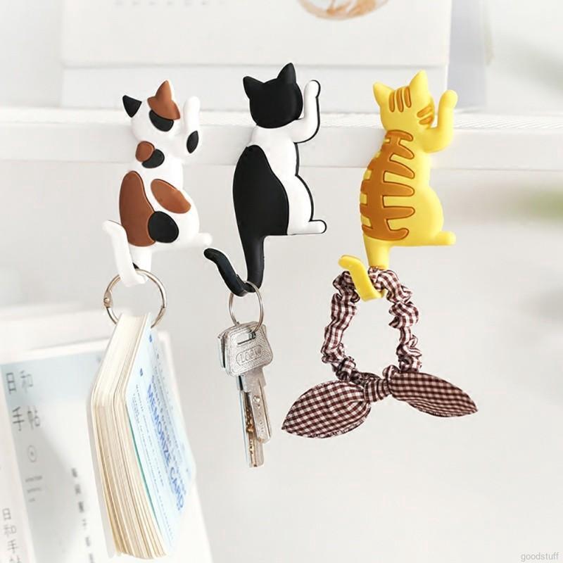 Móc đa chức năng dán tủ lạnh kiểu mèo hoạt hình đáng yêu