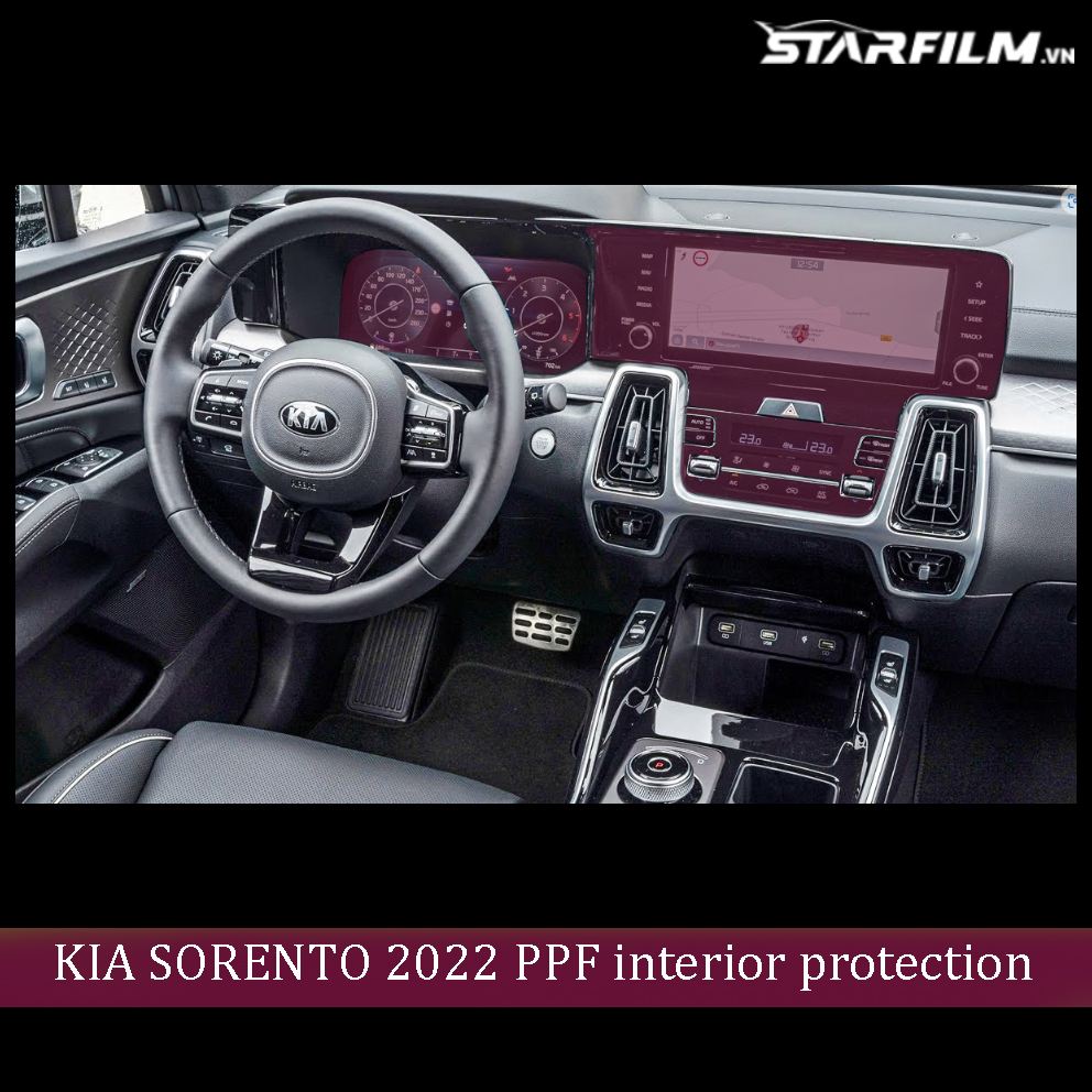 KIA Sorento 2022 PPF TPU nội thất chống xước tự hồi phục STARFILM