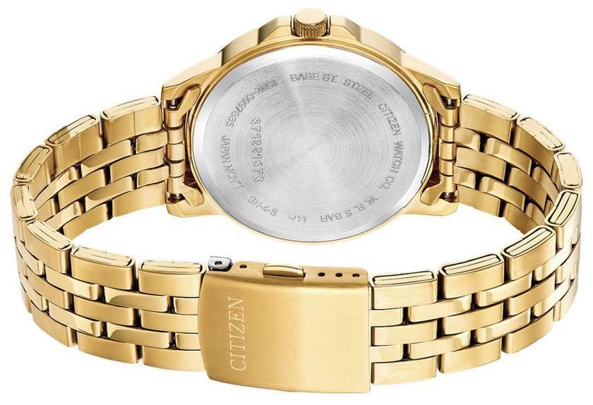 Đồng Hồ Nam Citizen Dây Thép Không Gỉ BF2013-56P - Mặt Vàng