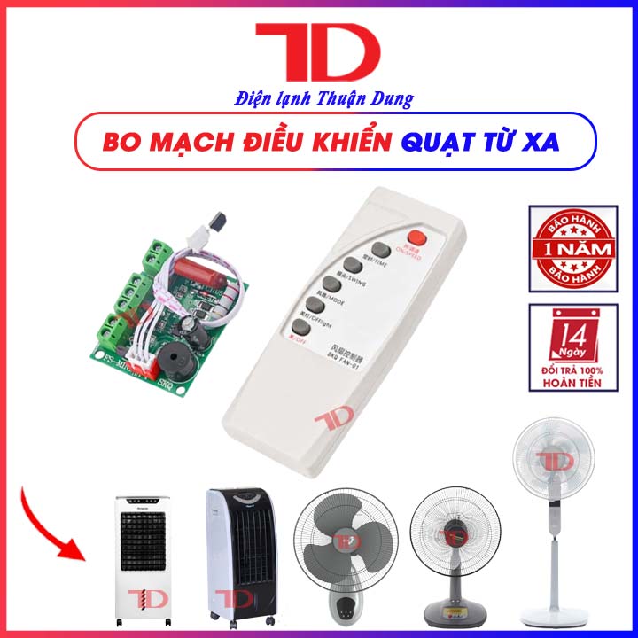 Bộ điều khiển từ xa SKQ-02 biến quạt thường thành quạt điều khiển từ xa, mạch điều khiển từ xa cho quạt - Điện Lạnh Thuận Dung