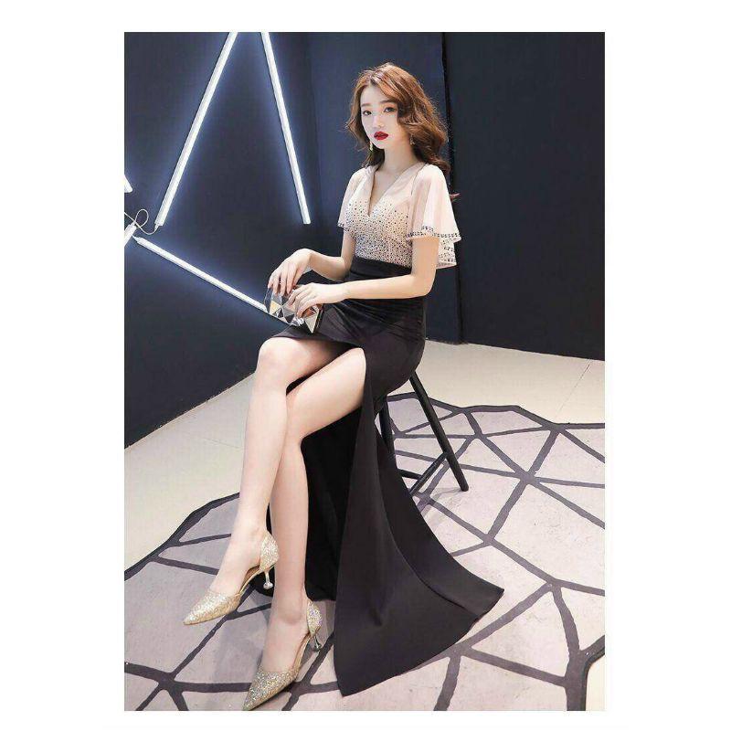 ĐẦM DẠ HỘI ĐÍNH ĐÁ CAO CẤP