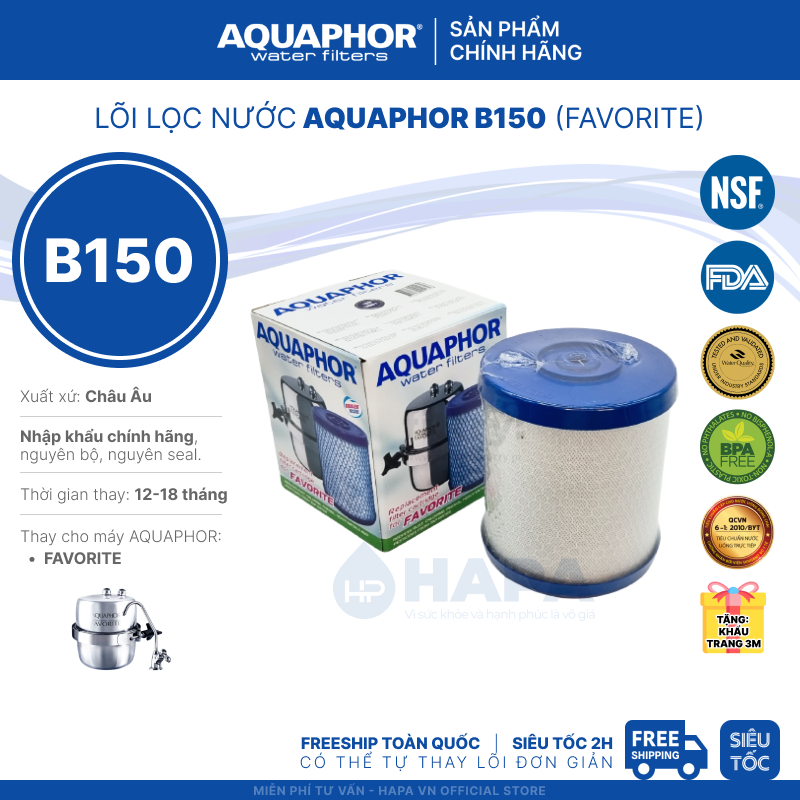 Máy Lọc Nước Aquaphor FAVORITE Công Nghệ NANO Aqualen - Hàng Chính Hãng, Nhập Khẩu Châu Âu