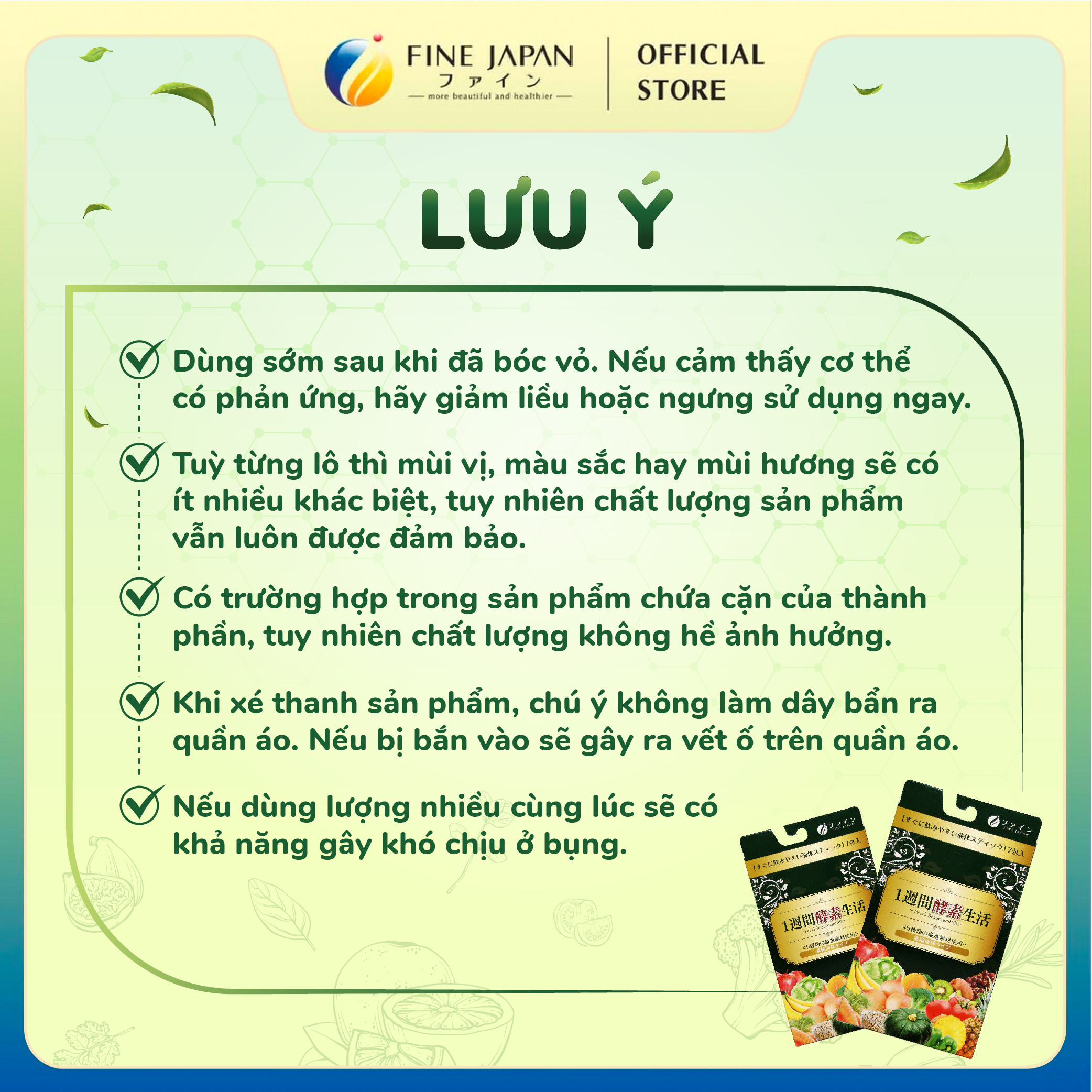 Nước cốt hỗ trợ tiêu hoá, làm đẹp từ 45 loại hoa quả và rau củ 1 WEEK ENZYM LIFE 105g
