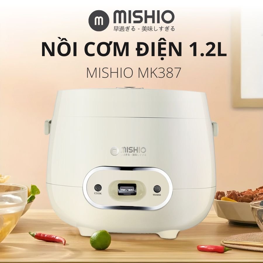 Nồi cơm điện 1.2L Mishio MK387 - Hàng chính hãng