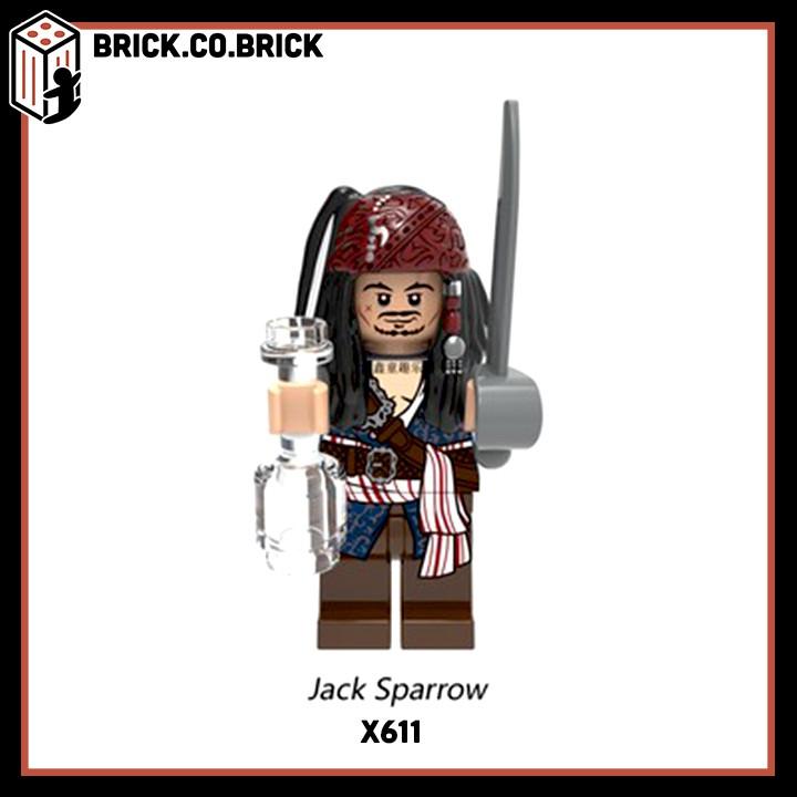 Xếp hình Lắp ráp minifig Nhân vật trong Phim Cướp biển vùng Caribe Jack SparrowCarina Salazar X0160 - X-616