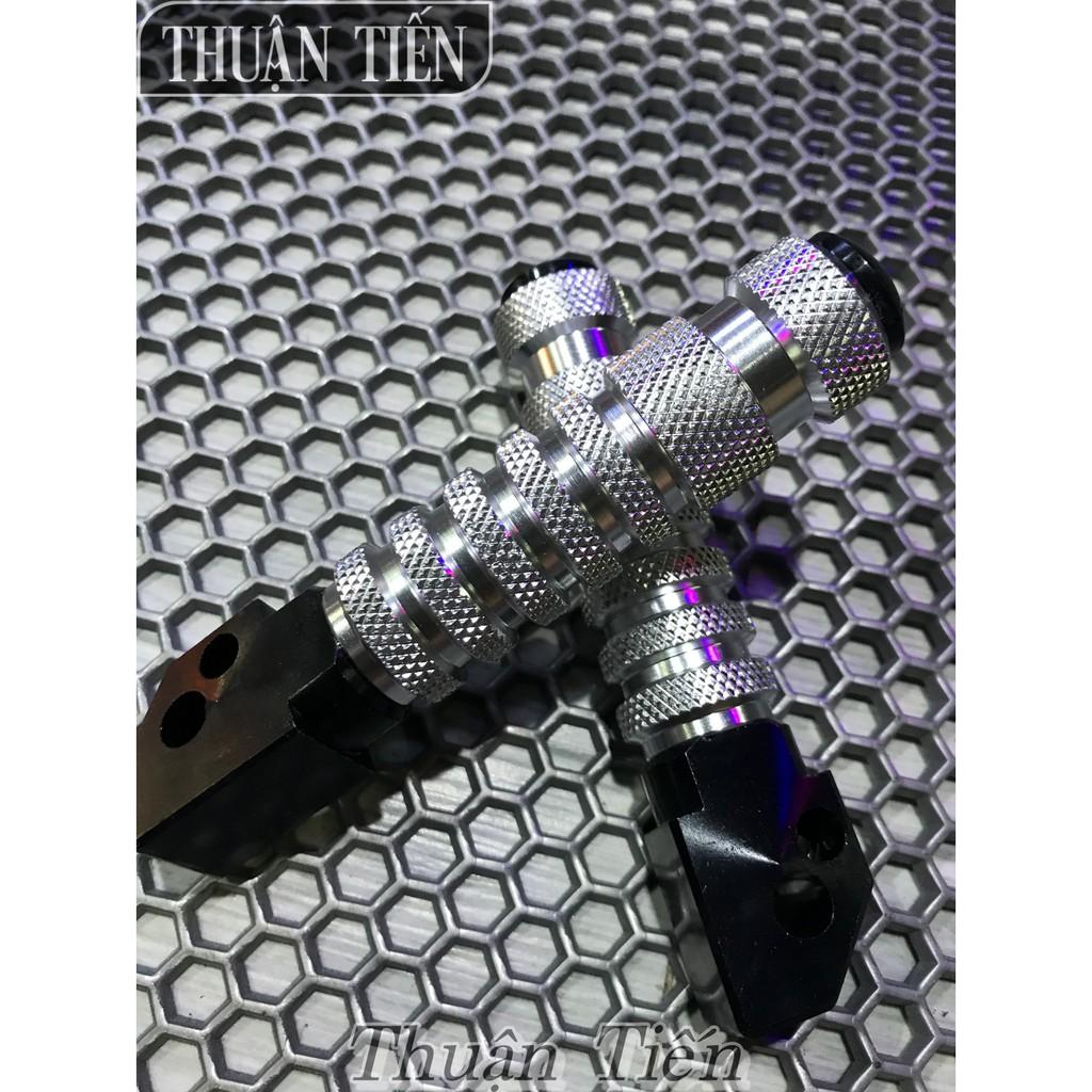 GÁC CHÂN SAU NHÔM KHÍA MÀU DÙNG CHO HONDA HOẶC YAMAHA ĐỦ MÀU CHẾ ĐƯỢC NHIỀU LOẠI XE