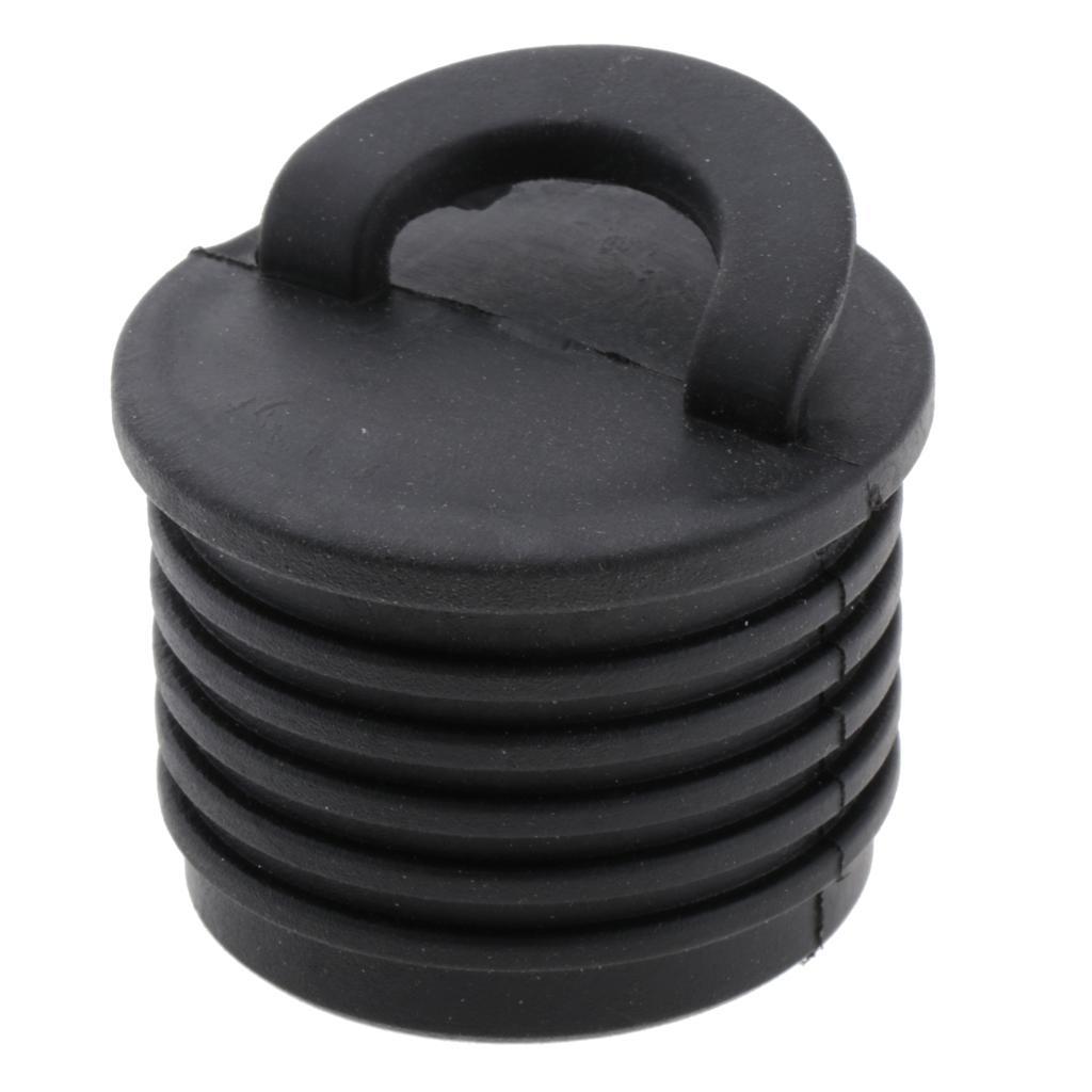 3x Rubber Kayak Marine Boat Scupper Stopper Bungs Drain Holes Black