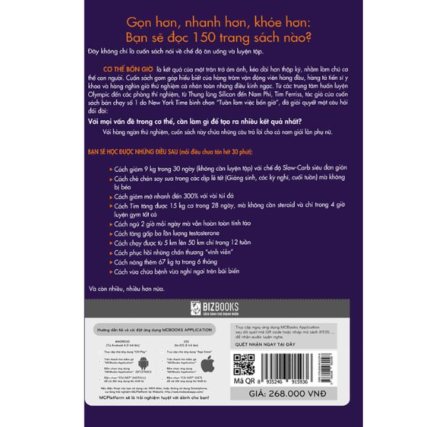 Sách Cơ Thể 4 Giờ - Bí Quyết Cân Đối, Khỏe Mạnh Và Đời Sống Tình Dục Thăng Hoa