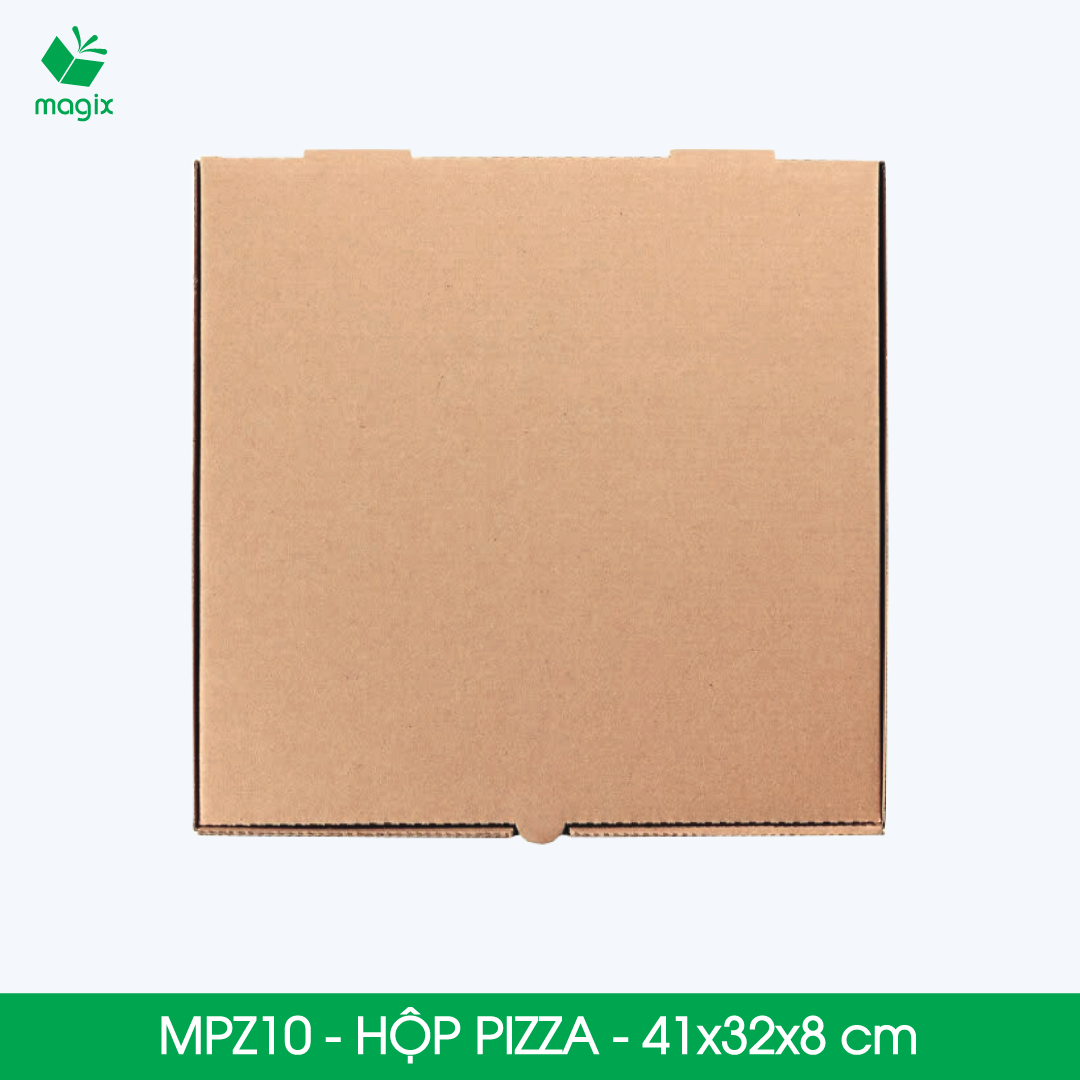 MPZ10 - 41x32x8 cm - Combo 100 hộp nắp gài pizza đa dụng - Hộp nắp gập, hộp carton gói hàng, hộp quà