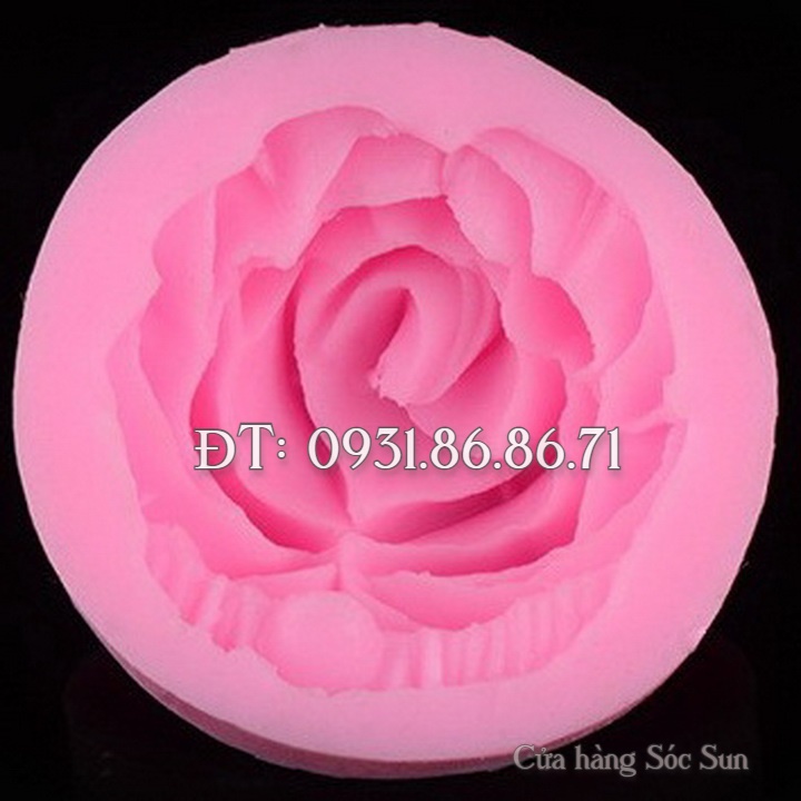Khuôn silicon hoa hồng xoáy - Mã số 1259
