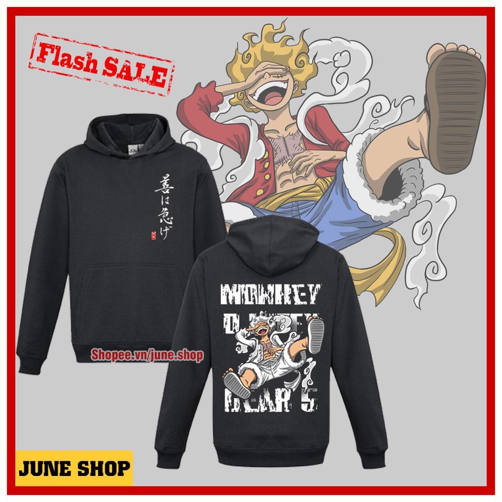 Áo Hoodie One Piece, Áo in hình Luffy Gear 5 Nika cực chất