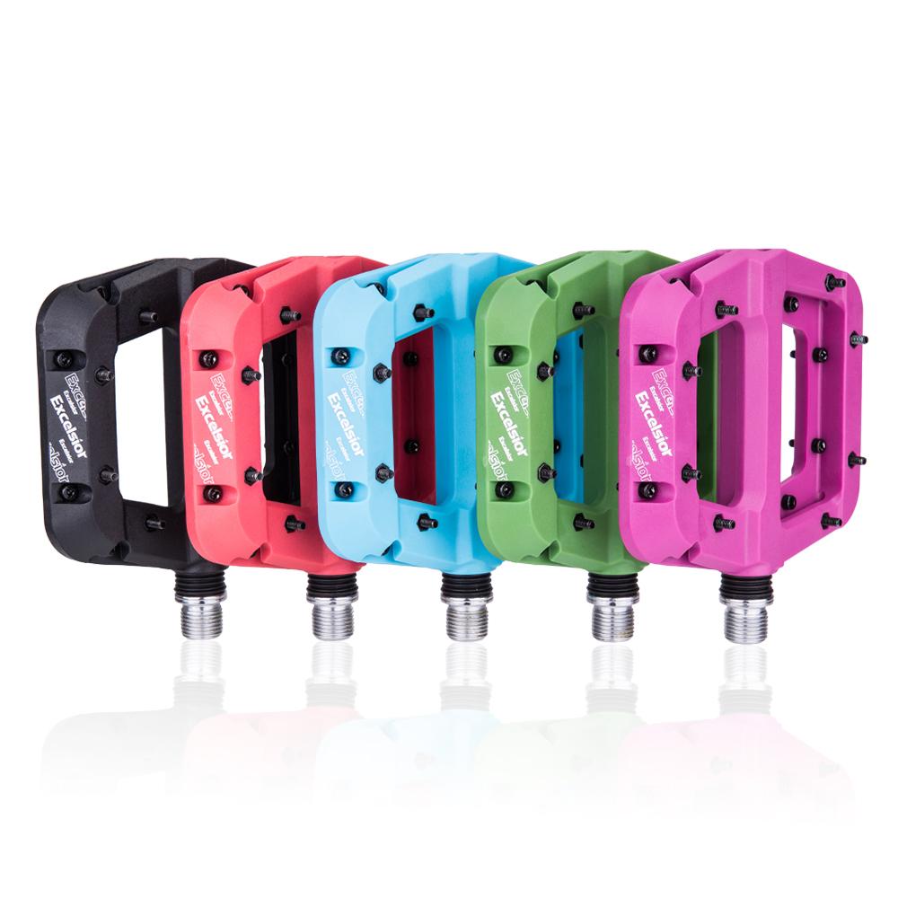 Bàn đạp xe đạp leo núi phẳng 9/16 inch,Làm bằng sợi nylon, chống mài mòn và nhẹ.Không trượt