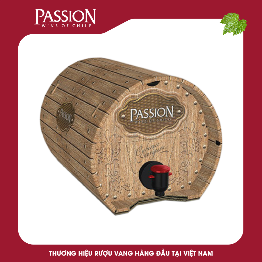 Rượu vang đỏ Passion Hộp giấy giả gỗ 03 lít 13.5%