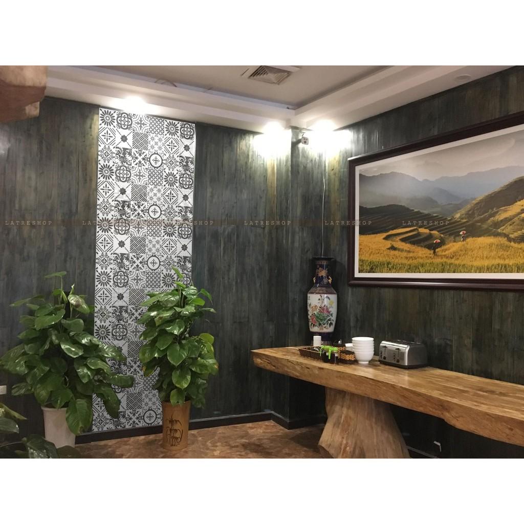 Decal gạch bông dán tường bếp dán kính nhà tắm decor chịu nhiệt dễ lau chùi đề can loại 1 - The coffee Khổ 40x60cm 0008